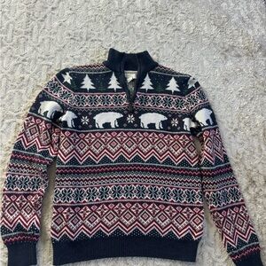 Men's Aspen  Sweater with Polar Bear Design size medium.